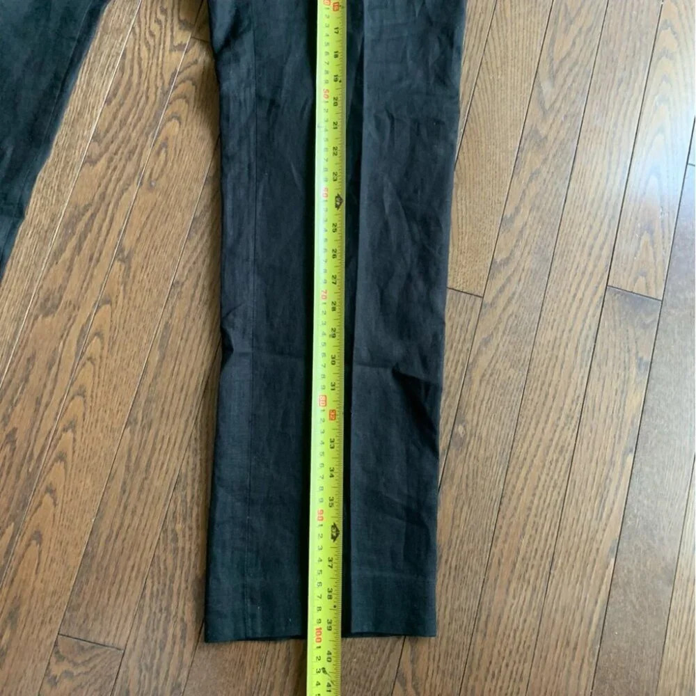 Koan Black 100% Linen High Rise Work Pants Size 50 or 31" waist - Picture 8 of 11